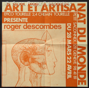 Roger Descombes, Affiche pour Art et Artisanat du Monde, 1973 - Affiche pour l'exposition Art et Artisanat du Monde, 1973