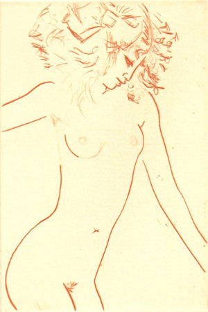 Roger Descombes, Annick, 1976 - gravure pointe sèche